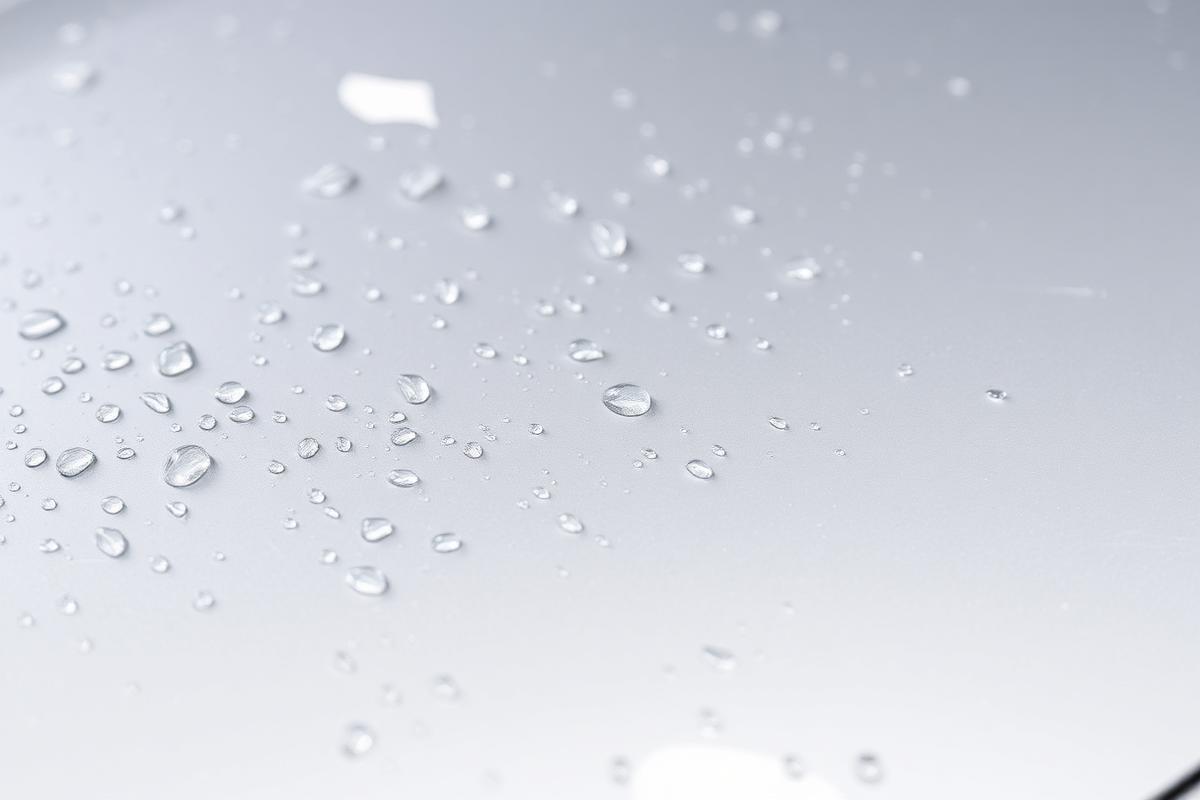 Hydrophobic water beading on ceramic coating